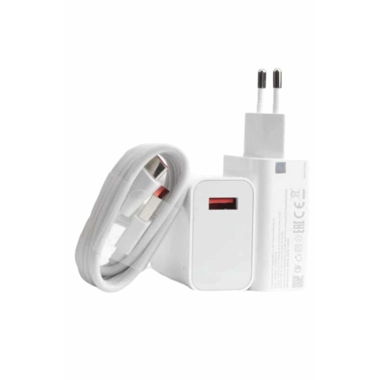 Beyaz Ultra Plus Hızlı Şarj Seti Şarj Adaptörü ve Kablosu 67W