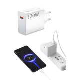 Type C Yüksek Hızlı Şarj Aleti Beyaz 120W Ultra Uzun Ömürlü