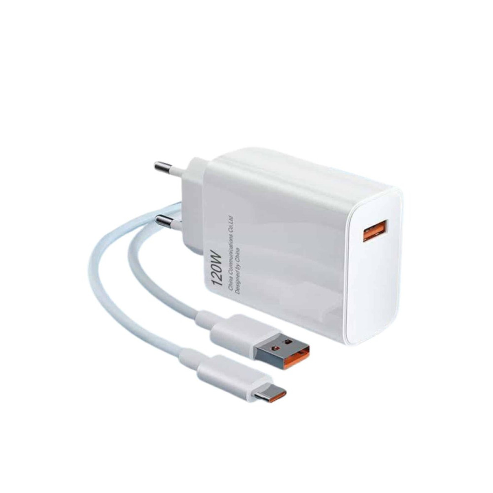 Type C Yüksek Hızlı Şarj Aleti Beyaz 120W Ultra Uzun Ömürlü