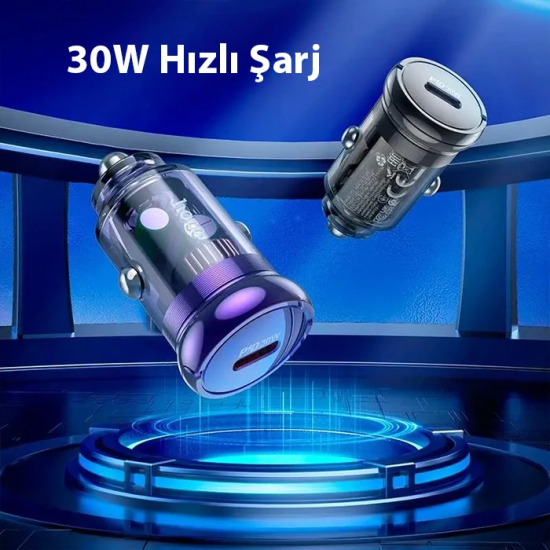 HOCO Z53 Sight Single PD30W Type-C Girişli Araç Çakmaklık Hızlı Şarj A