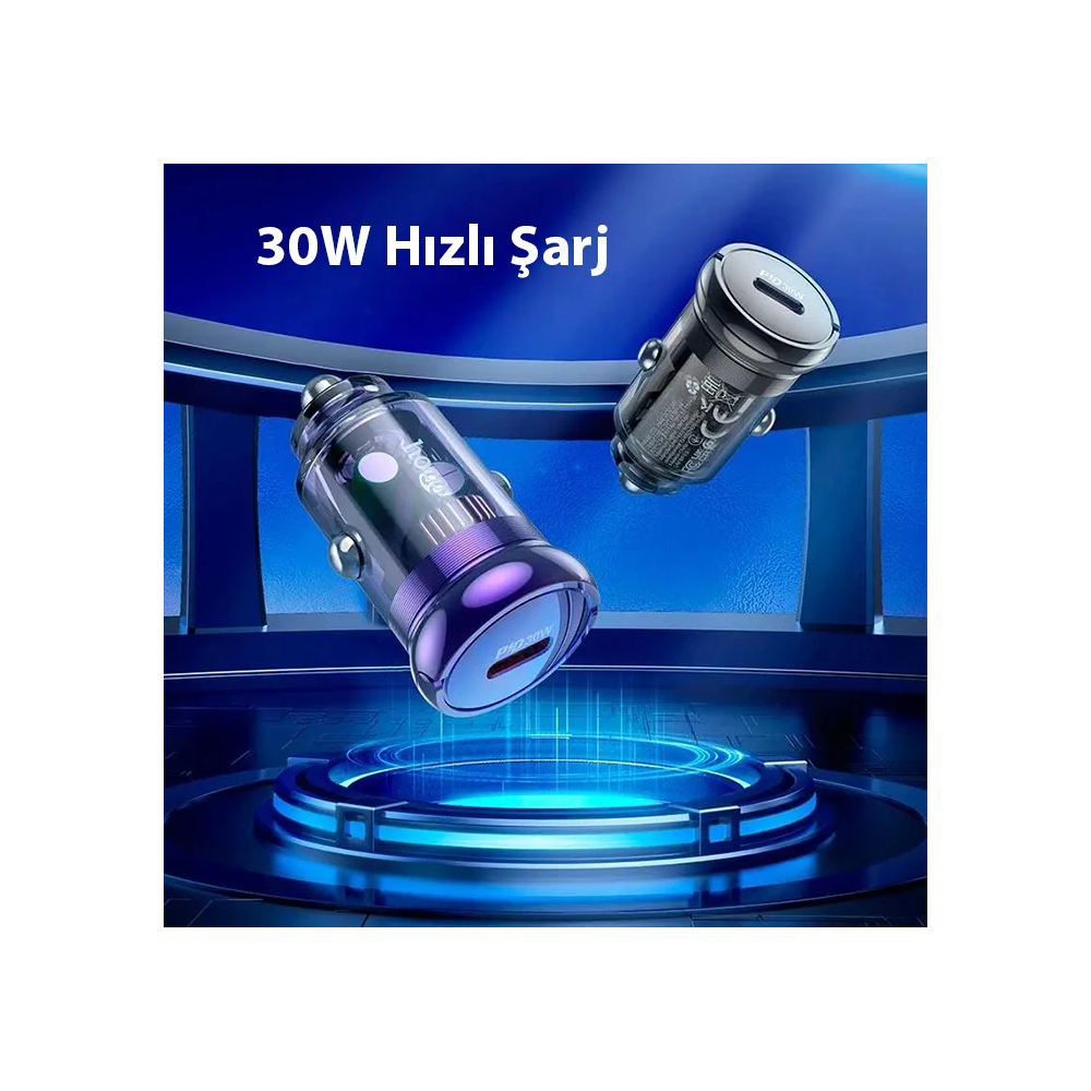 HOCO Z53 Sight Single PD30W Type-C Girişli Araç Çakmaklık Hızlı Şarj A