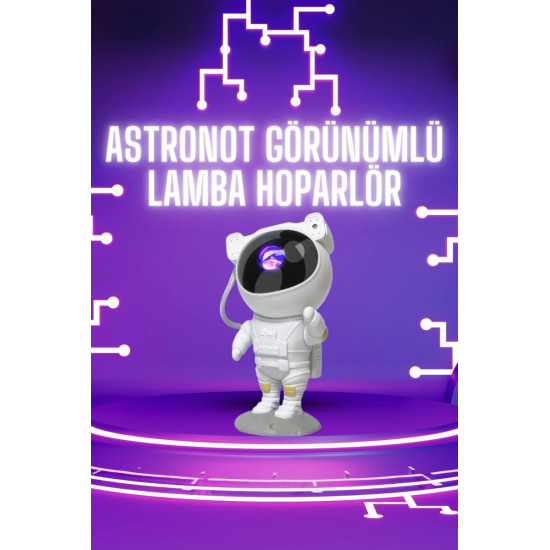 Astronot Şeklinde Bluetooth Hoparlör Gökyüzü Kumandalı Aydınlatma Lamb