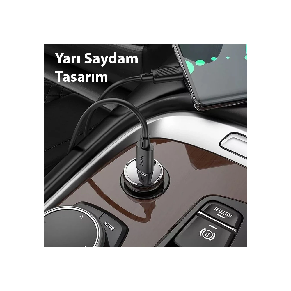 HOCO Z53 Sight Single PD30W Type-C Girişli Araç Çakmaklık Hızlı Şarj A