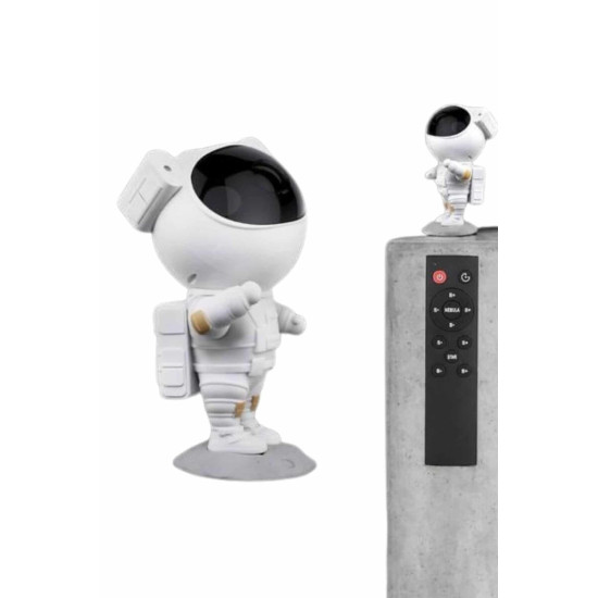 Gece Lambası Astronot Bluetooth Hoparlörlü Galaksi Işık Projektörü