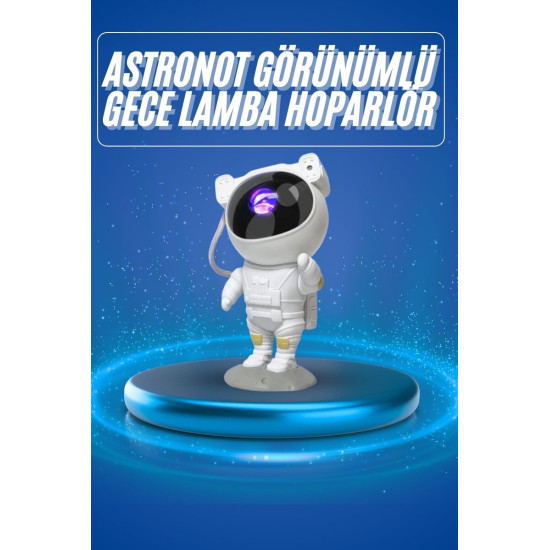 Projeksiyon Astronot Lamba Speaker Sevimli Astronot Bluetooth Hoparlör