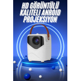 HD Ayaklı Portatif Projeksiyon Cihazı Bluetooth Wifi Akıllı Android İş