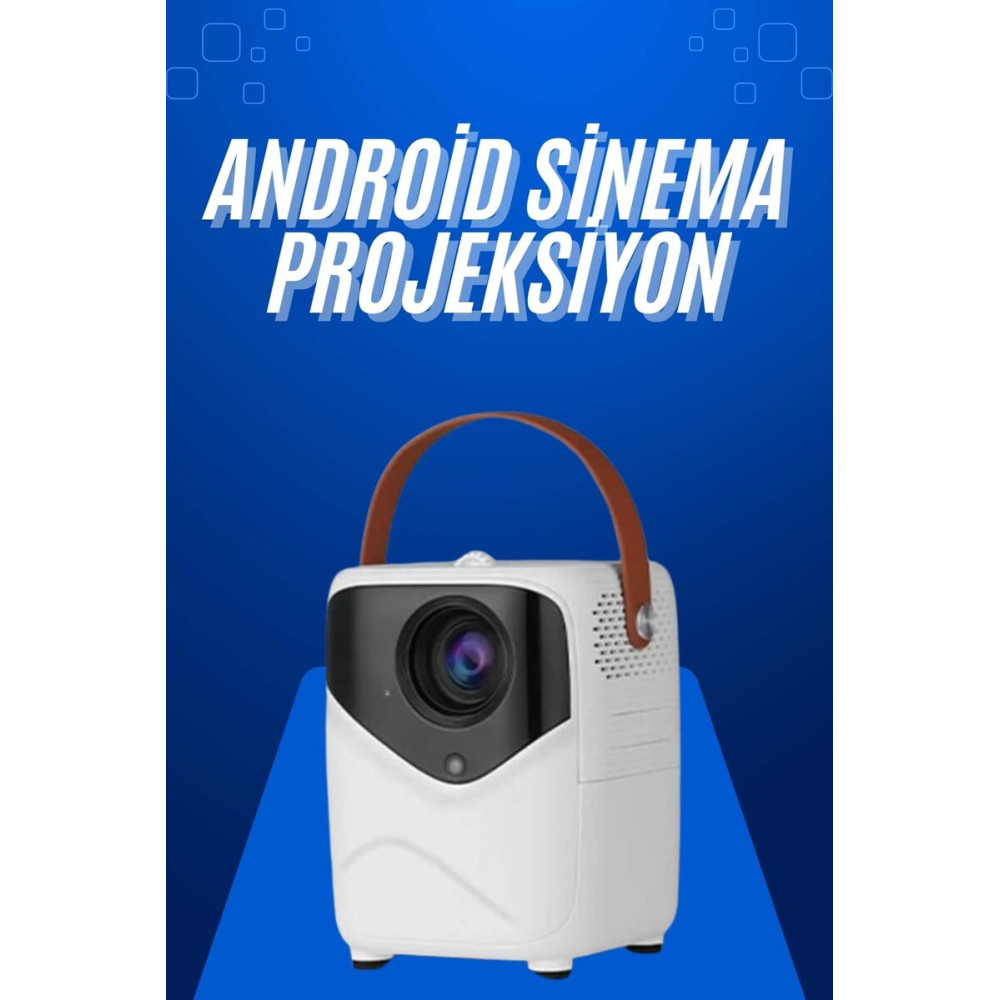 HD Ayaklı Portatif Projeksiyon Cihazı Android İşlemcili Sinema Projekt