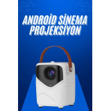 HD Ayaklı Portatif Projeksiyon Cihazı Android İşlemcili Sinema Projekt