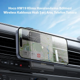 Hoco HW19 Klima Havalandırma Bölmesi Wireless Kablosuz Hızlı Şarj Araç