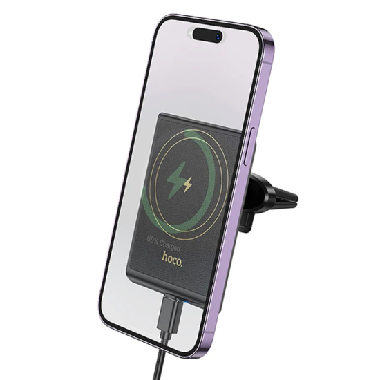 Hoco HW19 Klima Havalandırma Bölmesi Wireless Kablosuz Hızlı Şarj Araç