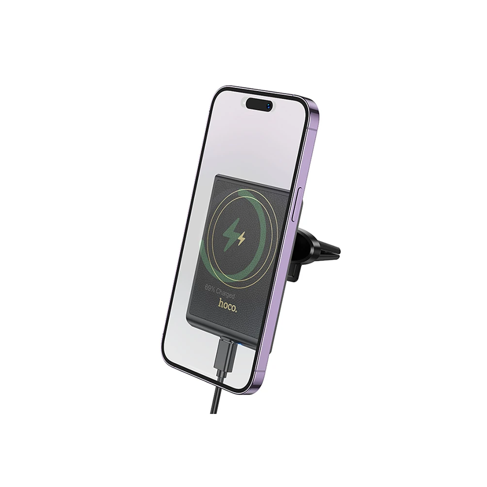 Hoco HW19 Klima Havalandırma Bölmesi Wireless Kablosuz Hızlı Şarj Araç
