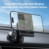 Hoco HW20 Torpido Üstü Wireless Kablosuz Hızlı Şarj Araç Telefon Tutuc