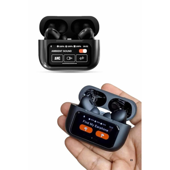 Kulak İçi Bluetooth Kulaklık Ekranlı Müzik Dinleme Çağrı Cevaplama Siy