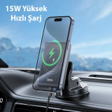 Hoco HW20 Torpido Üstü Wireless Kablosuz Hızlı Şarj Araç Telefon Tutuc