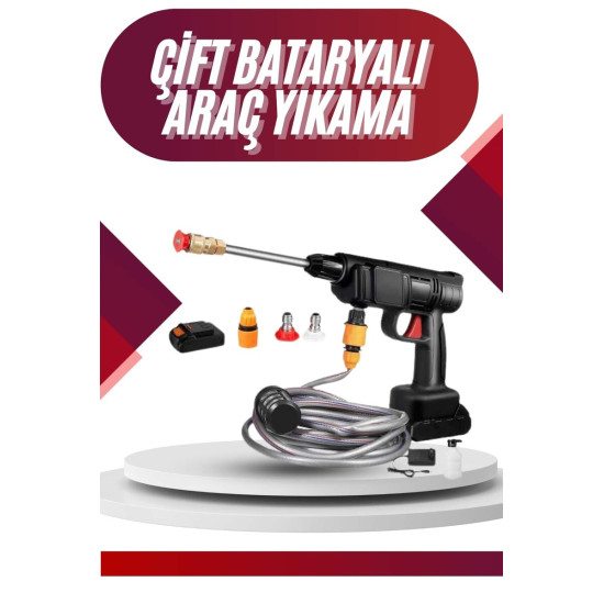 Oto Araba Yıkama Şarjlı Ve Yüksek Basınçlı Oto Yıkama Ve Sulama Tabanc