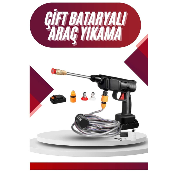 Oto Araba Yıkama Şarjlı Ve Yüksek Basınçlı Oto Yıkama Ve Sulama Tabanc