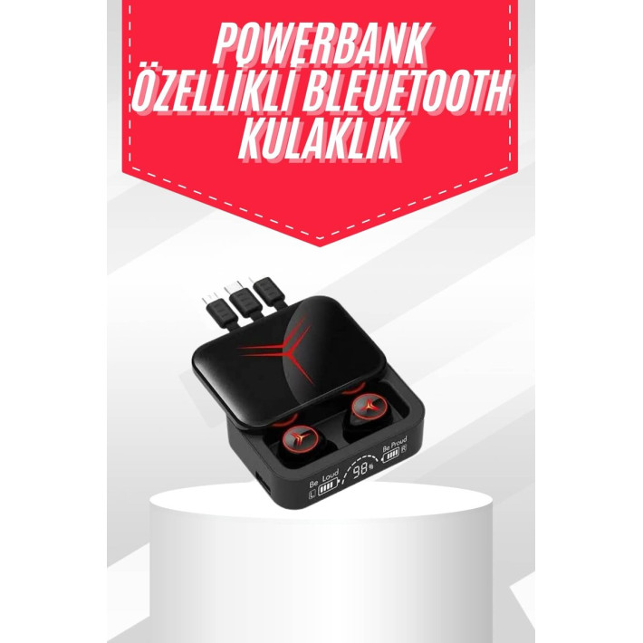 Tws Powerbank Kutulu Dijital Göstergeli Bluetooth Kulaklık Kablosuz Ku