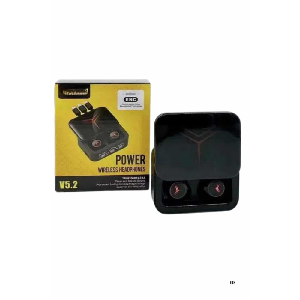 Kablosuz Şarj Göstergeli Powerbank Özellikli Bluetooth Kulaklık Çağrı 