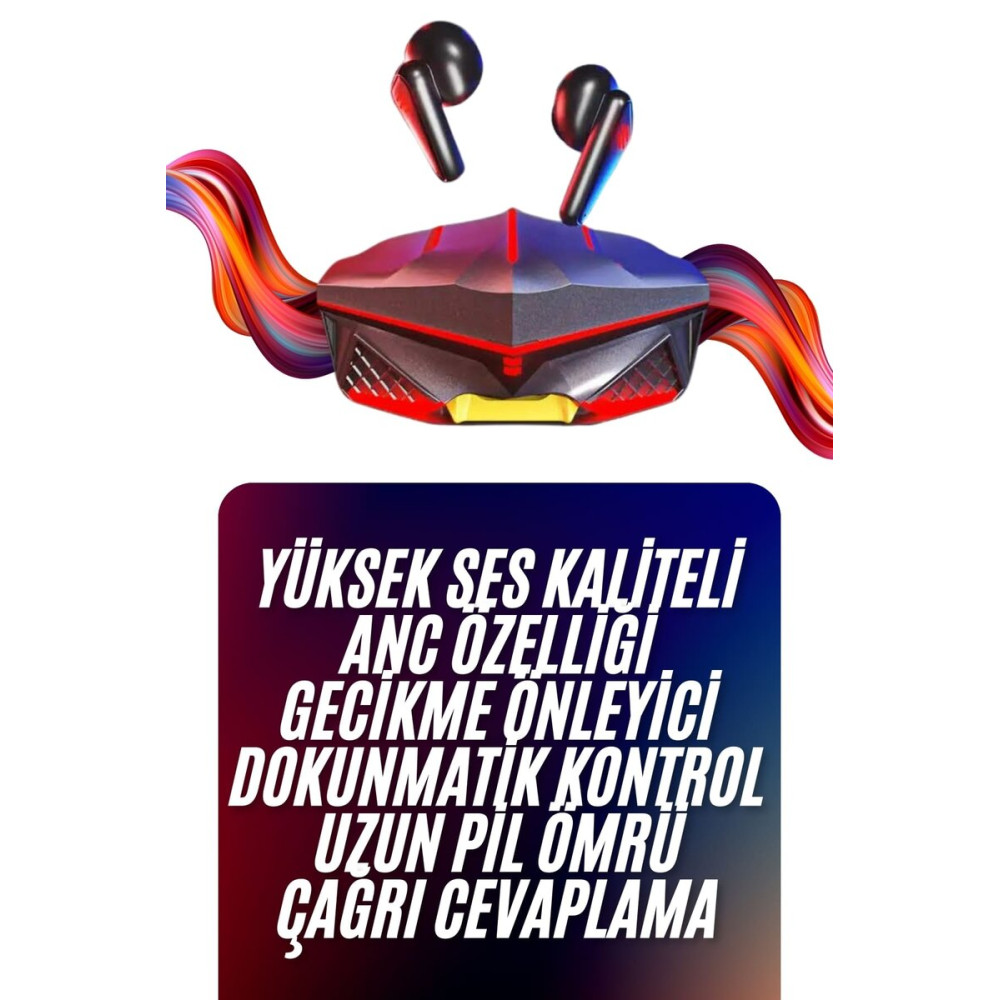 Bluetooth Kulaklık HD Ses Kaliteli Işıklı Metal Kasa Ios Android Uyuml