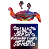 Bluetooth Kulaklık HD Ses Kaliteli Işıklı Metal Kasa Ios Android Uyuml