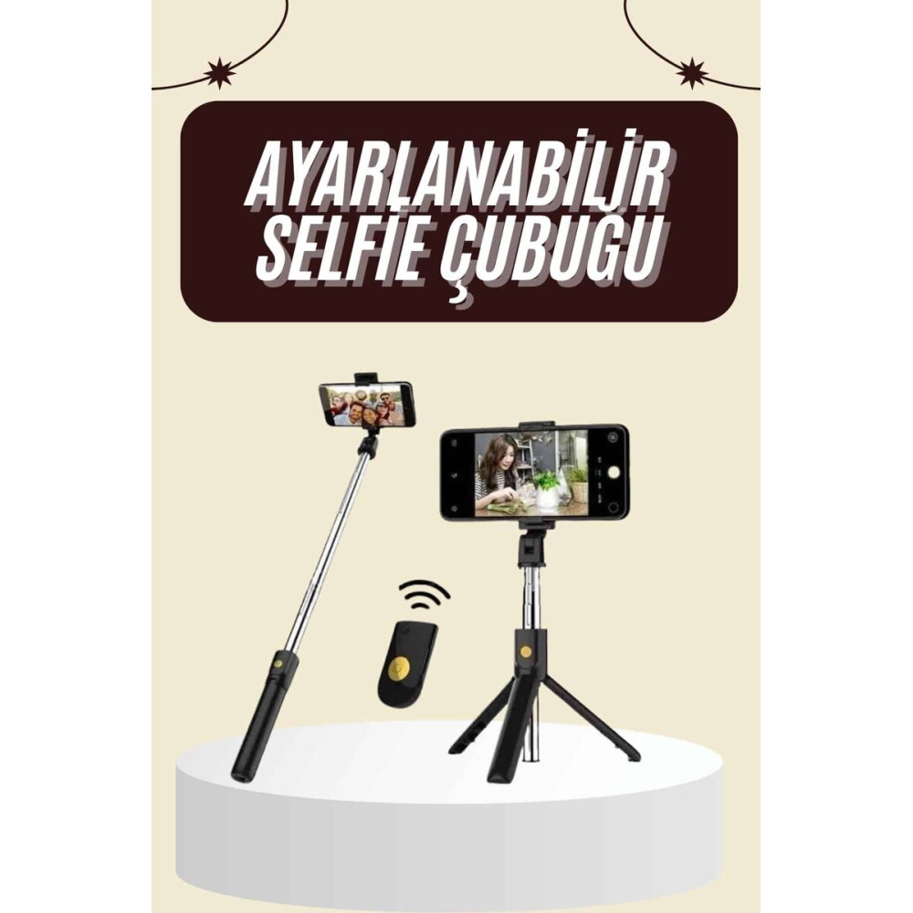 Cep Telefonu Tripod Standı Manyetik Selfie Sopa Bluetooth Uzaktan Kuma