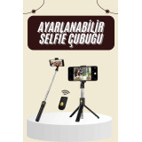 Cep Telefonu Tripod Standı Manyetik Selfie Sopa Bluetooth Uzaktan Kuma
