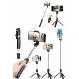 Cep Telefonu Tripod Standı Manyetik Selfie Sopa Bluetooth Uzaktan Kuma