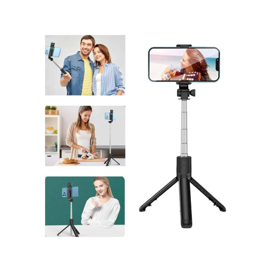 Cep Telefonu Tripod Standı Manyetik Selfie Sopa Bluetooth Uzaktan Kuma