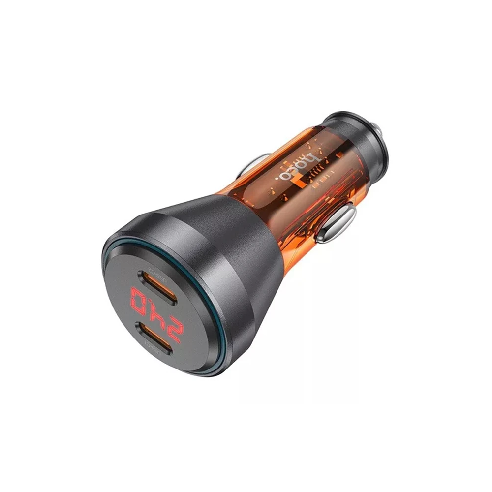 HOCO NZ12C Graceful PD60W 2 Type-C Girişli Araç Çakmaklı Hızlı Şarj Al