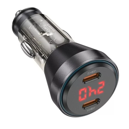 HOCO NZ12C Graceful PD60W 2 Type-C Girişli Araç Çakmaklı Hızlı Şarj Al