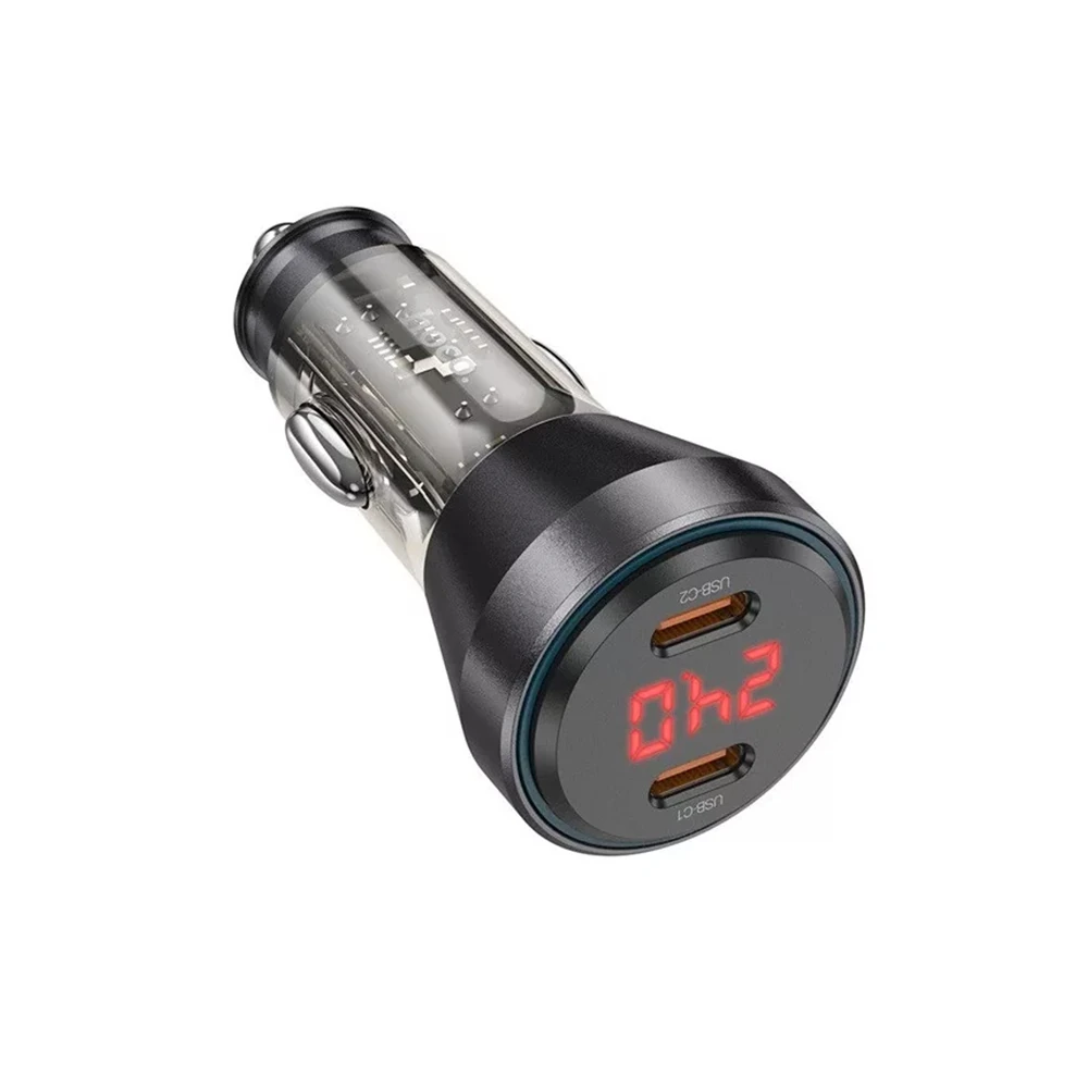 HOCO NZ12C Graceful PD60W 2 Type-C Girişli Araç Çakmaklı Hızlı Şarj Al
