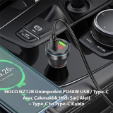 HOCO NZ12B Unimpeded PD48W USB + Type-C Araç Çakmaklı Hızlı Şarj Aleti