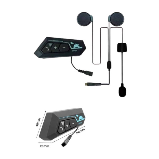 Bluetooth Kask Kulaklığı Intercom 5.0 Bluetooth Android ve İOS Uyumlu