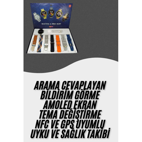 Saat Çoklu Kordon Seçenekli Dokunmatik Ekran Nabız Sensörlü