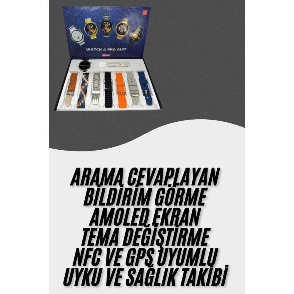 Saat Çoklu Kordon Seçenekli Dokunmatik Ekran Nabız Sensörlü