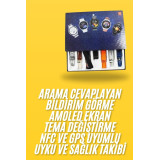 Kordonlu Akıllı Saat Siyah Kasa Dokunmatik Ekran Uyku ve Sağlık Takibi