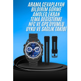 Akıllı Saat Çelik Kordonlu Amoled Ekran Android ve İOS Uyumlu Çağrı Ce