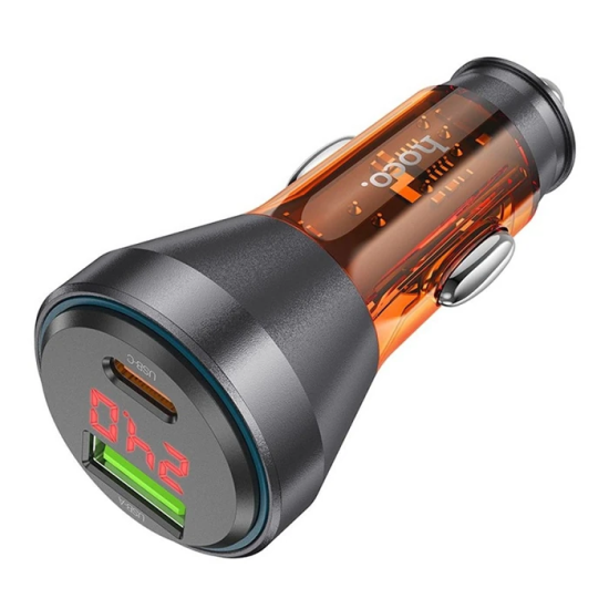 HOCO NZ12B Unimpeded PD48W USB + Type-C Araç Çakmaklık Hızlı Şarj Alet