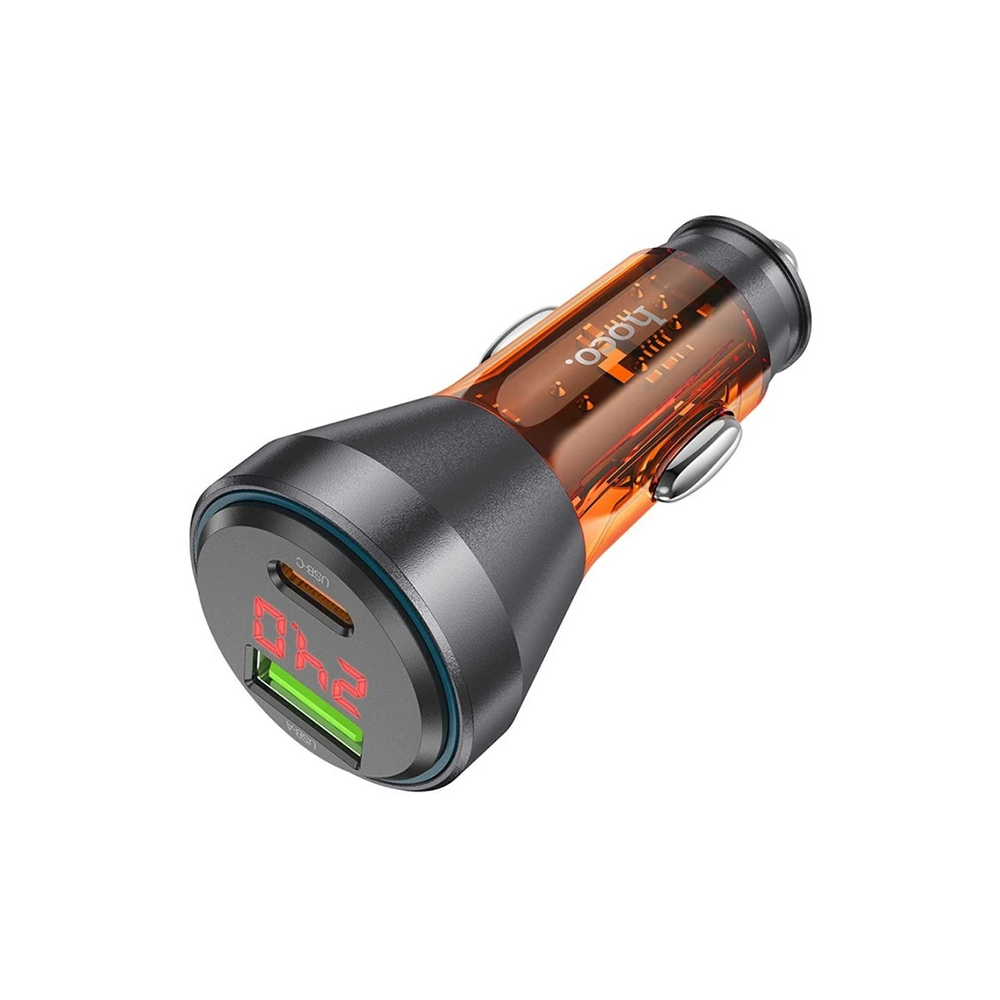 HOCO NZ12B Unimpeded PD48W USB + Type-C Araç Çakmaklık Hızlı Şarj Alet