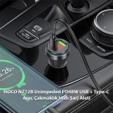 HOCO NZ12B Unimpeded PD48W USB + Type-C Araç Çakmaklık Hızlı Şarj Alet