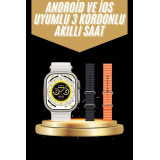 Yeni Nesil 3 Kordonlu Kol Saati 49 MM Amoled Ekran Akıllı Saat