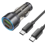 HOCO NZ12A Action PD43W USB + Type-C Araç Çakmaklık Hızlı Şarj Aleti +