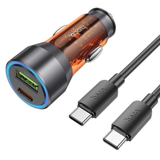HOCO NZ12A Action PD43W USB + Type-C Araç Çakmaklık Hızlı Şarj Aleti +