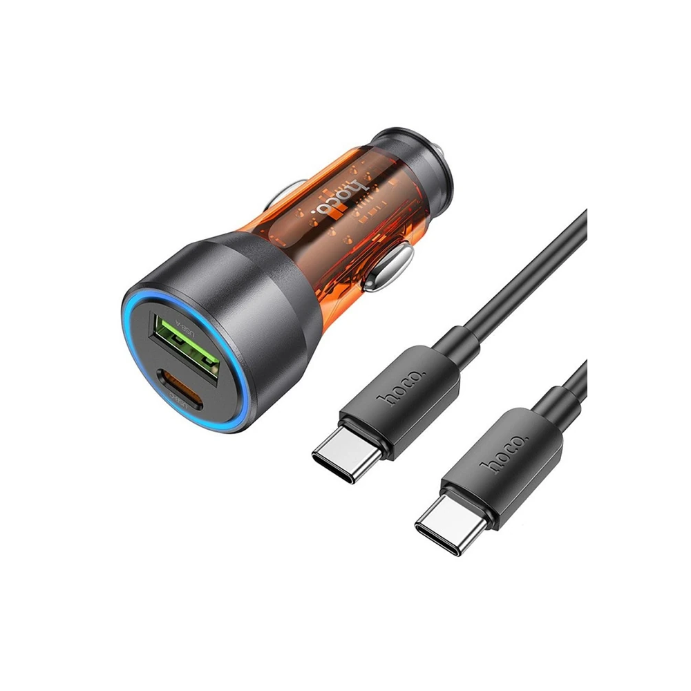 HOCO NZ12A Action PD43W USB + Type-C Araç Çakmaklık Hızlı Şarj Aleti +