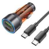 HOCO NZ12A Action PD43W USB + Type-C Araç Çakmaklık Hızlı Şarj Aleti +