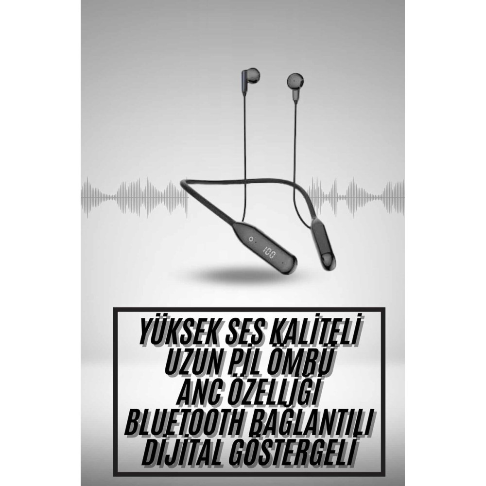 100Saat Uyumlu Bluetooth Kulaklık Kablolu ANC Özellikli Kulaklık