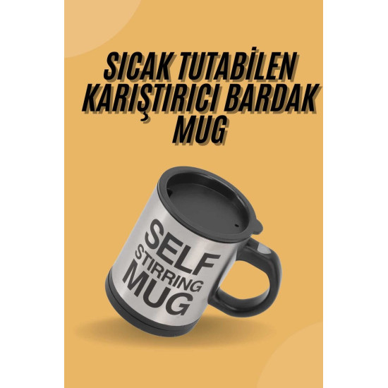 Sıcak Tutan Termos Bardak Kendi Kendini Karıştıran Mikser Kupa