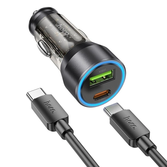 HOCO NZ12A Action PD43W USB + Type-C Araç Çakmaklık Hızlı Şarj Aleti +