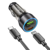 HOCO NZ12A Action PD43W USB + Type-C Araç Çakmaklık Hızlı Şarj Aleti +