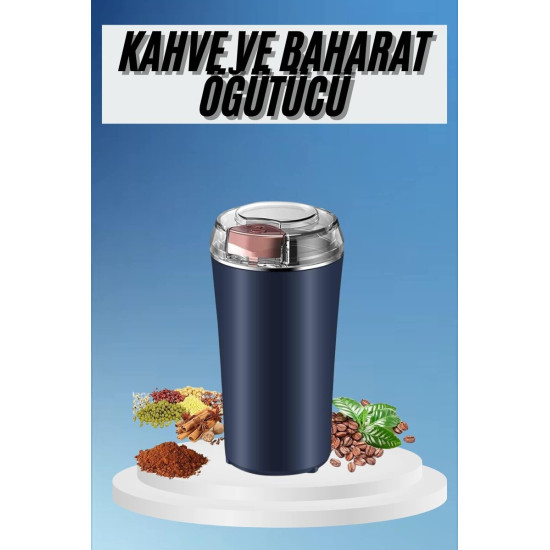 Kahve ve Baharat Öğütücü Kolay Temizlenebilir Paslanmaz Çelik Taşınabi